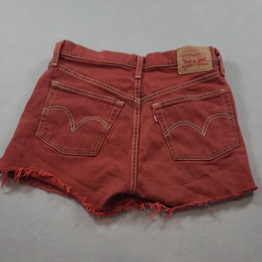 Levi's Rust Red Denim Cutoff Shorts